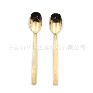 新款创意餐具不锈钢镀金勺不锈钢勺咖啡勺酒吧勺西餐勺厂家定制