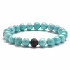 Organic bracelet for beloved, turquoise crystal with amethyst natural stone