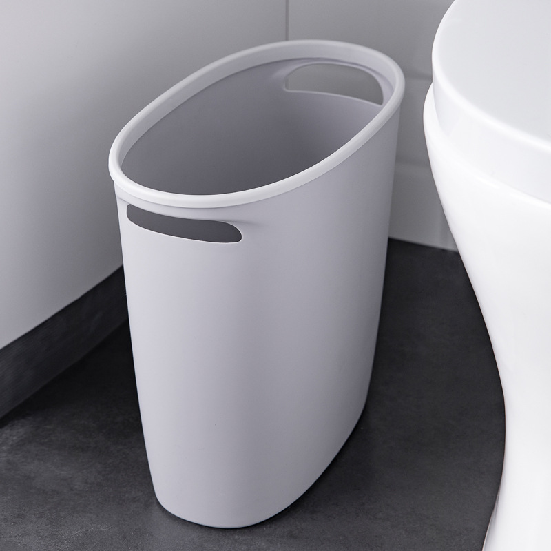 压圈长筒形垃圾桶 创意家用卫生间办公室卧室客厅夹缝塑料垃圾桶