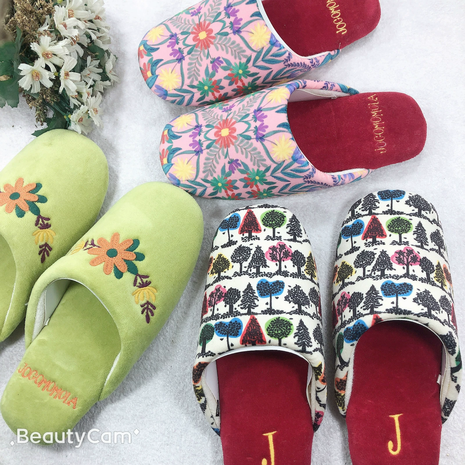 Экспорт японских печатных вышитых обуви на мягкой подошве Набор домашних тапочек *