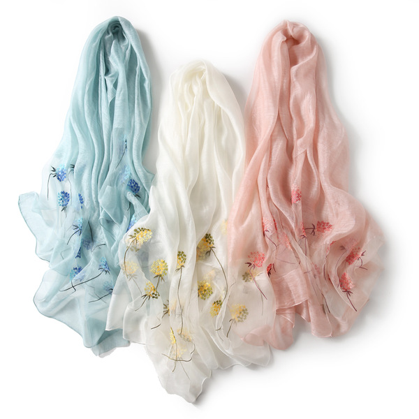 Silk summer thin scarf