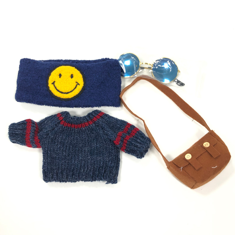 Celebridad en línea de pato ácido hialurónico accesorios de ropa de muñeca ácido hialurónico pato 30cm sombrero gafas accesorios pequeños accesorios de pato amarillo