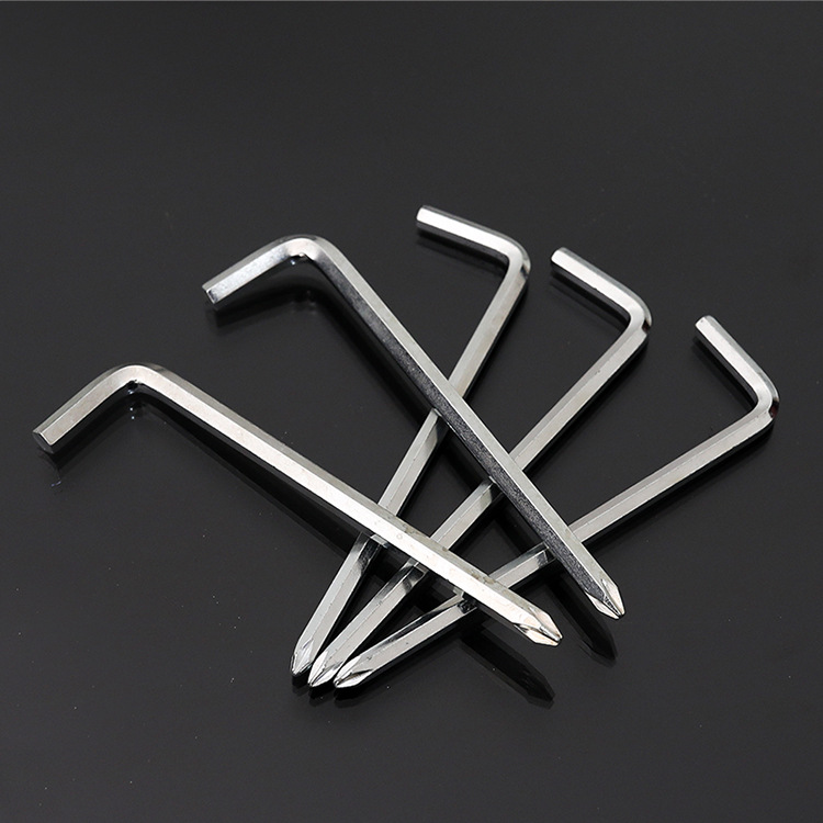 螺丝刀镀锌内六角起子配套十字内六角扳手4mm5mm6mm六角批头批发