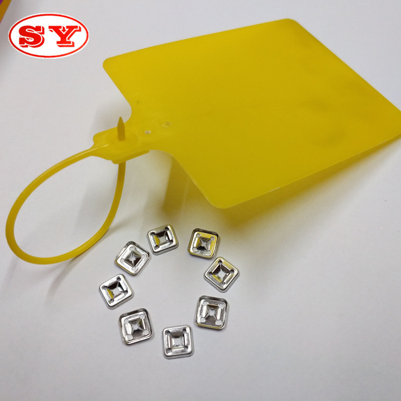 厂家物流吊牌卡扣快递挂签一次性封条锁超大吊牌扎带标签牌五金|ru