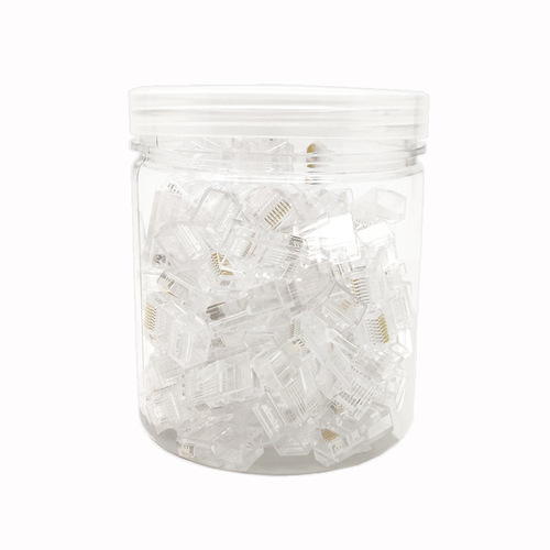 Supply CAT5E network cable RJ45 connector gold-plated 8-core pure copper computer network cable joint