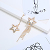 Fashionable universal long earrings from pearl with tassels, European style, wholesale