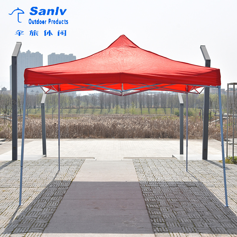 厂家供应 广告帐篷3*3m 户外烧烤摆摊四角帐篷伸缩折叠防晒遮阳棚