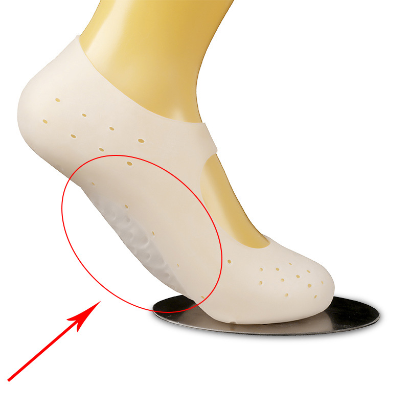 SEBS Arch Foot Heel Crack silica gel Boat socks men and women Home Furnishing ventilation Beach Socks Chapped Foot sleeve