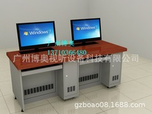 显示器升降电脑桌－钢木双位－独立主机位－一桌两用－一键控制