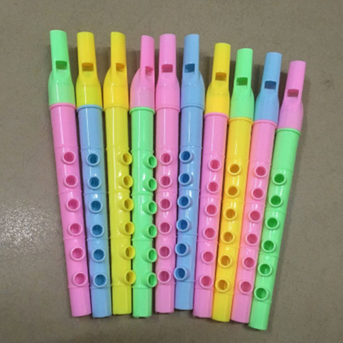 Large Plastic Short Flute Musical Instrument Children's Toy 6-Hole Flute Early Learning Educational Kid's Toy Activity Small Gift