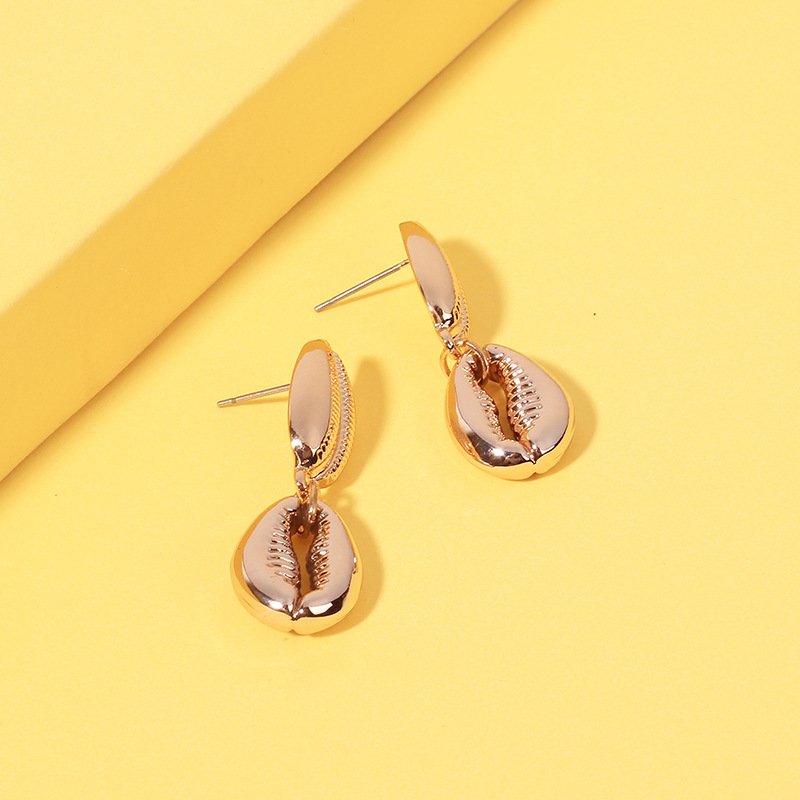6g Weight Earrings Classification Wedding, Travel Occasion Women'S Gender Gold Color Alloy Conch Shell Bohemian Exquisite Earrings For Women Nihaojewelry 9