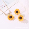 New creative foreign trade jewelry hot sale, pearl sun flower necklace feminine fashion sunflower pendant