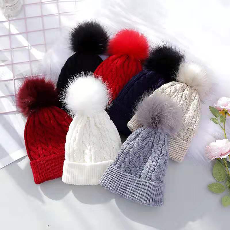 Children's twist knit hats foreign trade...