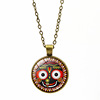 Metal glossy pendant, necklace, jewelry, suitable for import, India, with gem, European style