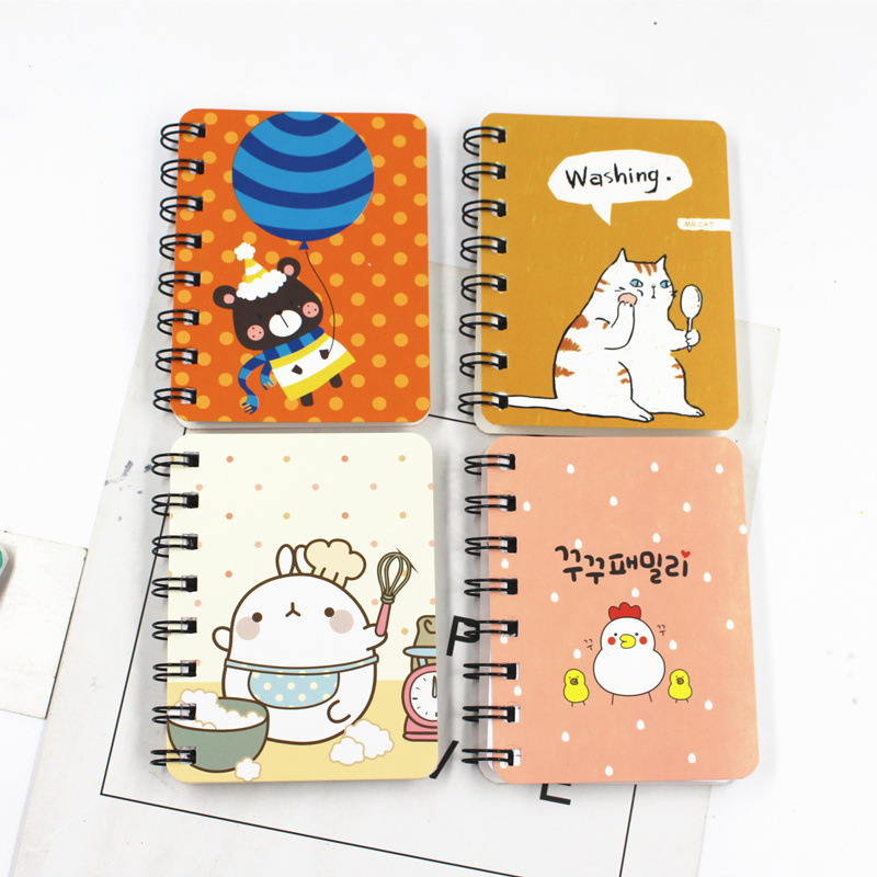 Color Cartoon Creative Coil Book Pocket Mini Carry Small Notebook display picture 1