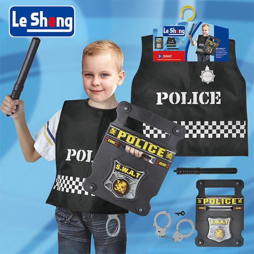 Factory direct sales Children's police uniforms Halloween costumes Festival costumes Children's role-play props