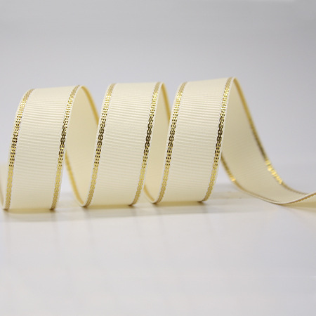 Cinta acanalada con borde dorado de Yao Ming, accesorios para cajas de regalo de pasteles, material base para cinta, cinta acanalada con borde dorado.