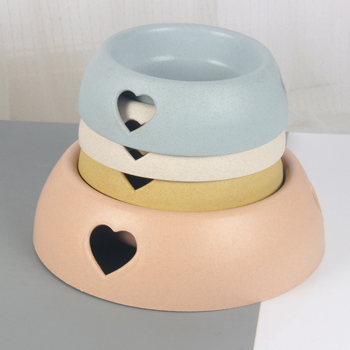 Drop shipping pet supplies dog bowls and rice bowls plastic love single bowls pet bowls and cat food bowls wholesale