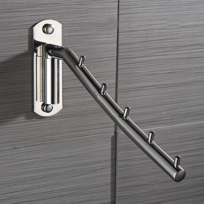 Manufactor Direct selling Stainless steel hotel activity Swing Coat hook TOILET Active lever 180 rotate Hooks Pendant