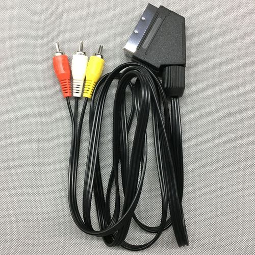 NES game video DVD learning machine Sanlianhua AV audio and video connected to European SCART color monitor TV broom cable