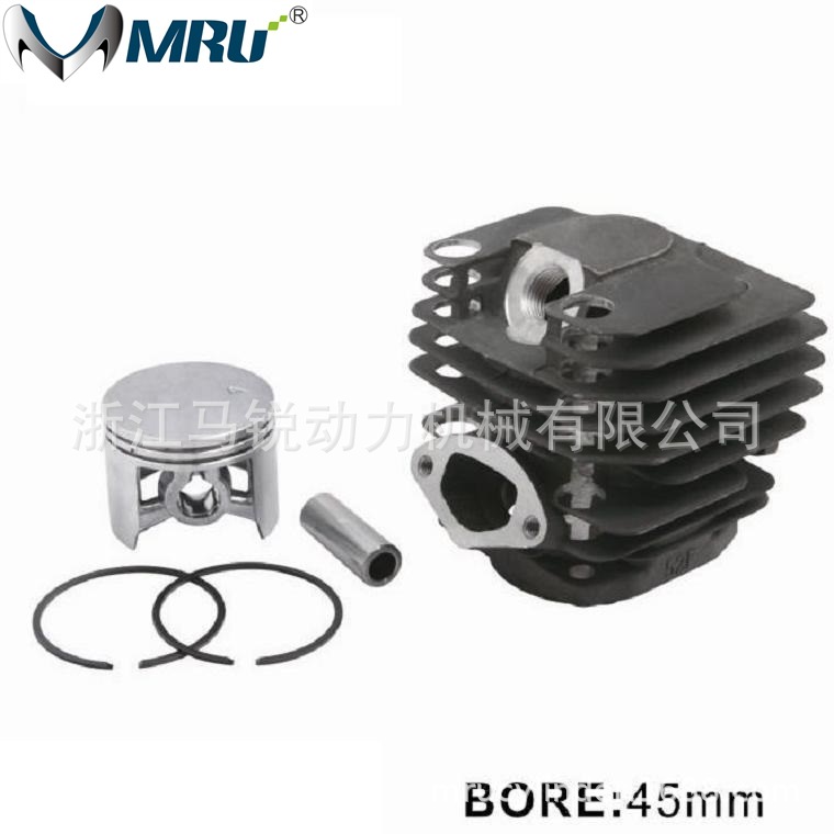 油锯配件汽缸/气缸 陶瓷汽缸5200 45mm 园林机械配件