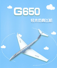 G650輕木飛機 仿真飛機滑翔機模型 中天航空模型 DIY科技制作材料