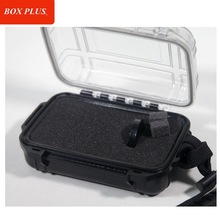 X-1010A 透明塑料硬殼盒含網袋 耳機電池數據線充電寶便攜收納包