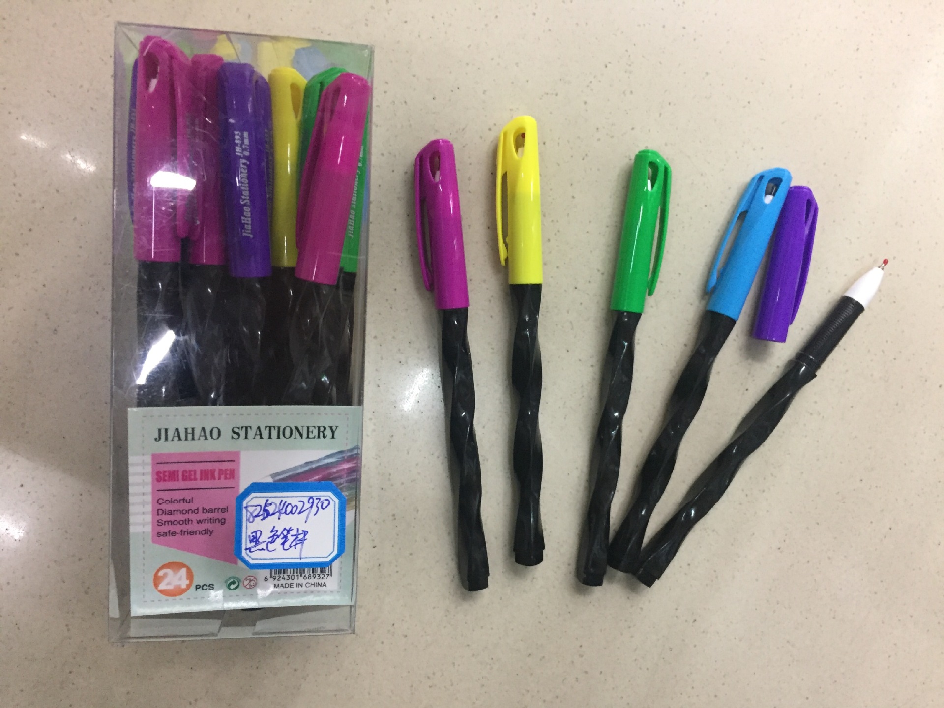 893 四方PVC 盒实套 黑杆