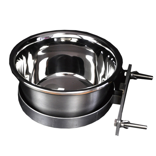 Stainless steel thickened dog bowl pet bowl suitable for large, medium and small dogs, fang'da'fan pet tableware