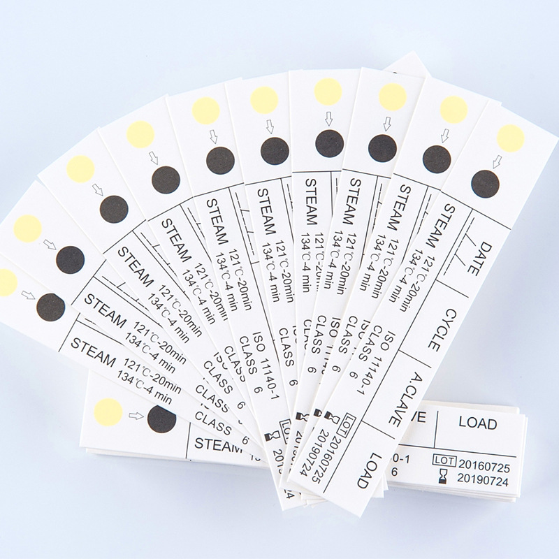 化学高压灭菌消毒指示胶带 试纸指示卡医用蒸汽灭菌指示卡类