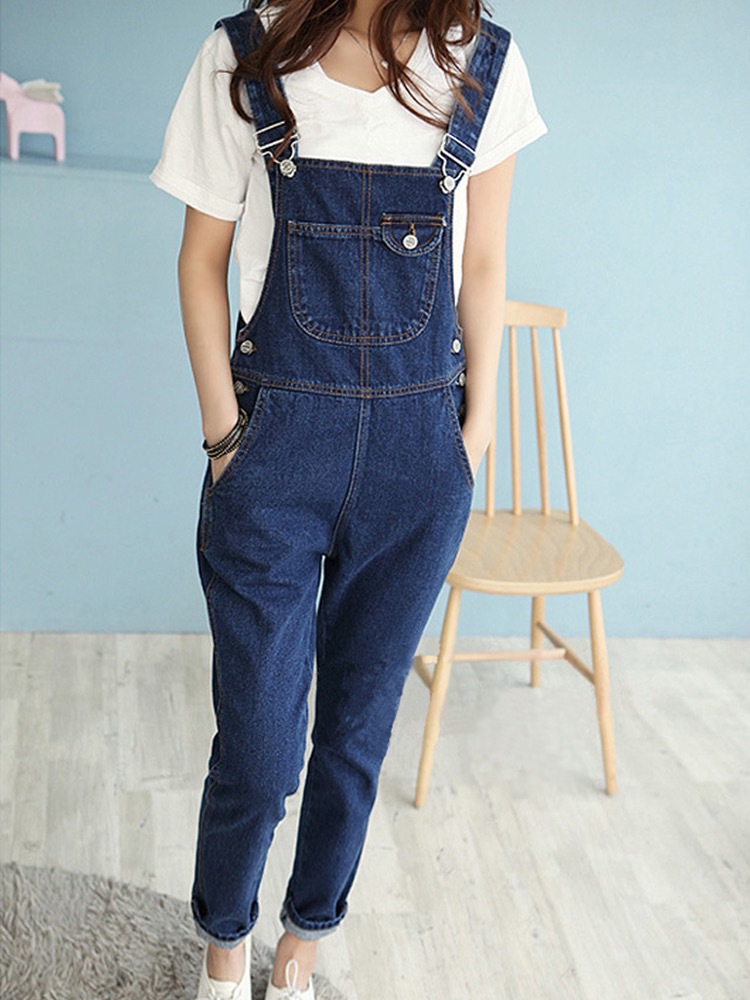 Denim Overalls Image 3