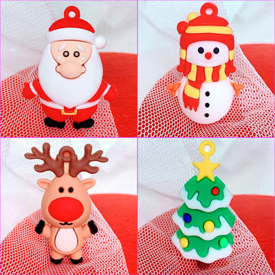 Christmas Cake Decoration christmas tree the elderly antelope Snowman baking Vinyl Doll festival party birthday gift