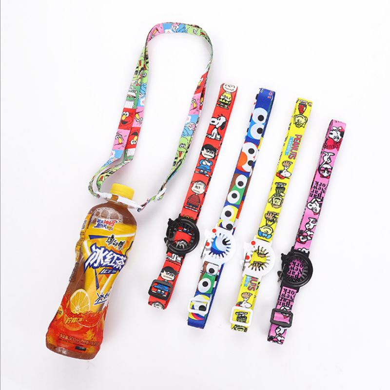 Nuevo Sesame Street botella de agua mineral Correa botella de bebidas correa de crossbody botella de bebidas correa de hombro correa de botella de agua portátil