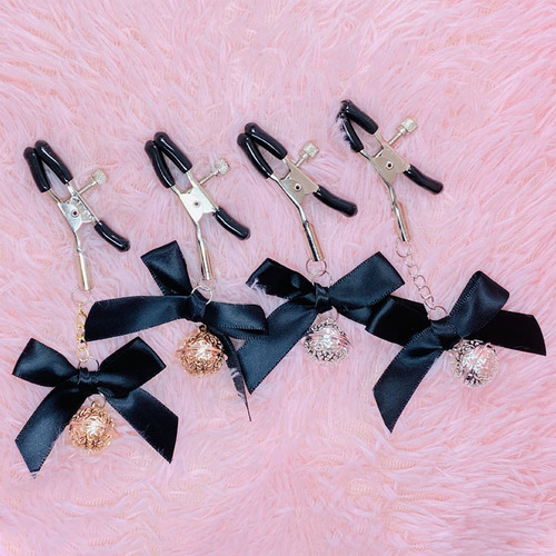 Bell sm adjustable nipple clamp bow for men and women breast clamp nipple clamp vaginal clamp adult fun alternative couple