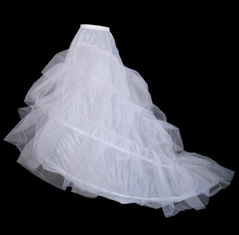 New bridal large trailing wedding dress skirt support rigid ring pettiskirt elastic waist multi-layer mesh mop underskirt