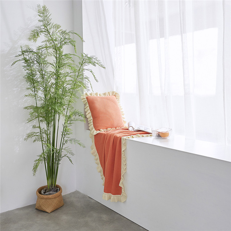 Lehká luxusní severská jednoduchá celobavlněná černá keprová deka do hotelové ložnice, vlněná deka, povlečení_voghion.com