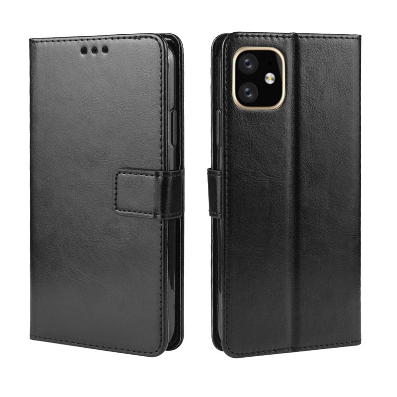 Crazy Horse Leather Flip Case For Iphone Pro Max With Card Slot_voghion.com