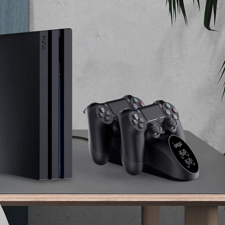 PG-9180 Универсальная беспроводная зарядная база для контроллеров PS4/SLIM/PRO, двойная зарядка контроллеров с LED-подсветкой
