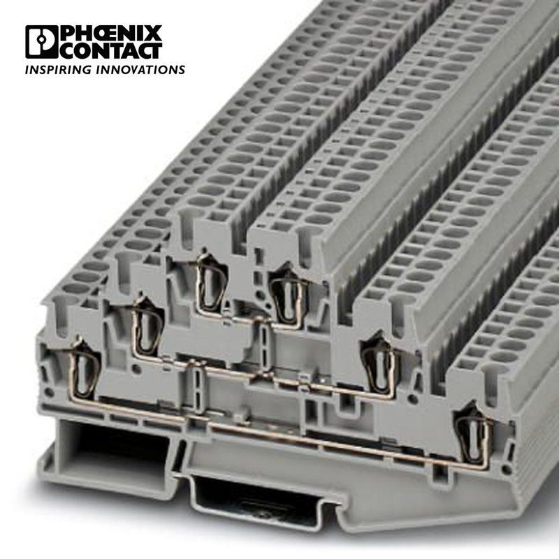 菲尼克斯 接线端子多层端子弹簧连接灰色 ST 2,5-3L-3036042