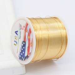 DIY飾品材料純銅保色金手工串珠銅線 多規格首飾線手工材料定型線