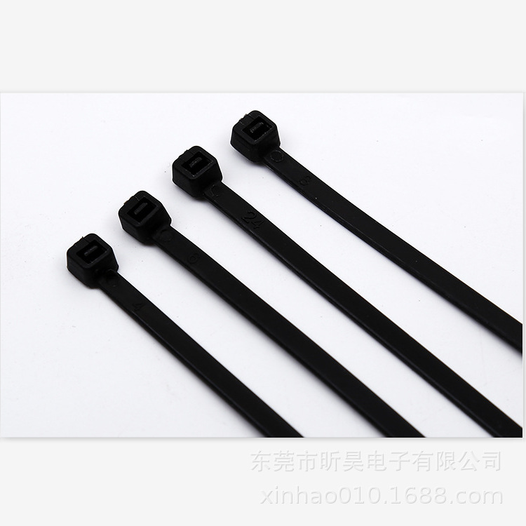 厂家直销 黑色自锁式尼龙扎带7.6*300  塑料绑带束线带