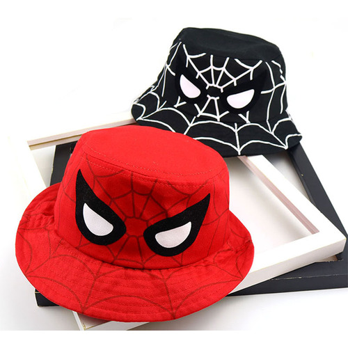 Cross-border supply European and American trendy animation cartoon children's basin hat foreign trade boy Spider-Man fisherman hat wholesale T920