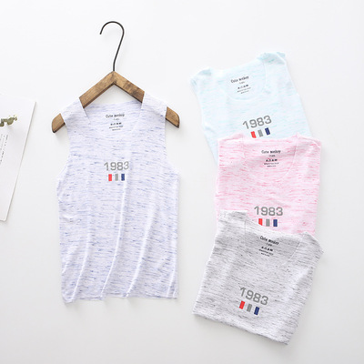 大童背心兒童莫代爾無袖T恤140-180童裝學生隨心裁背心女童吊帶衫