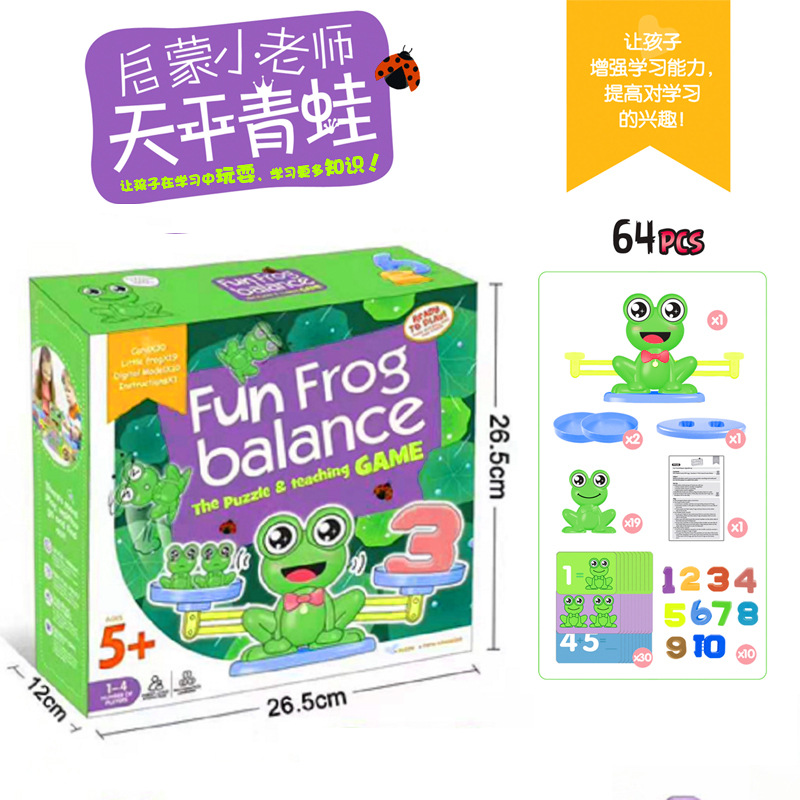 Educación Temprana DE LOS NIÑOS juguetes de Inteligencia de escritorio juego de equilibrio gatito equilibrio de dibujos animados Rana Digital juguetes de equilibrio