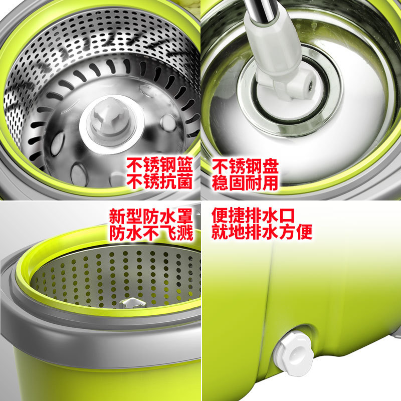 Fregona giratoria sin lavado manual – absorbente, para hogar, limpieza eficiente