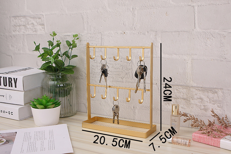 423g Weight Jewelry Rack Classification Glam Square Metal Jewelry Rack