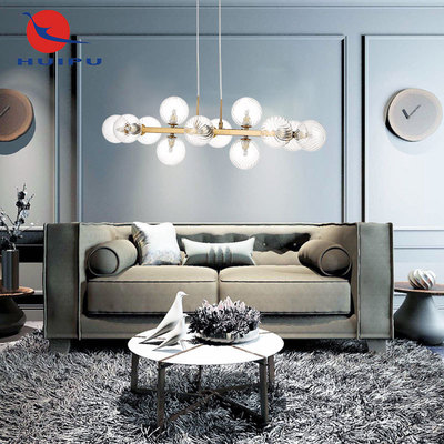 HUIPU12 Head chandelier Simplicity originality a living room a chandelier Iron art European style modern Glass cover a chandelier