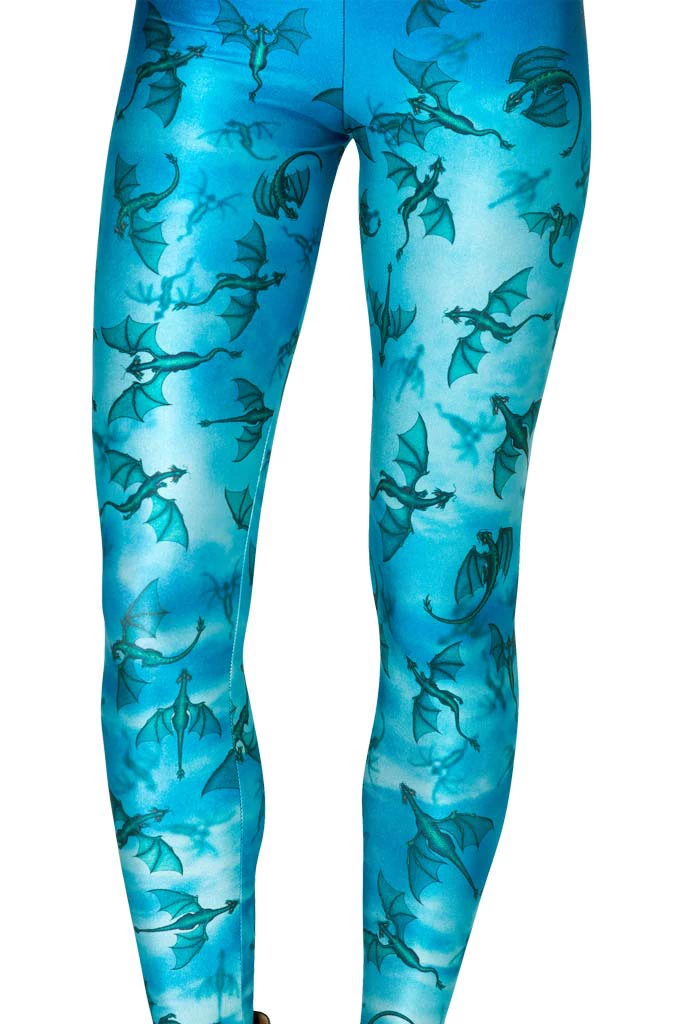 Leggings, 3D digital print, multicolour, European style, one size