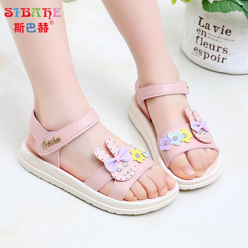 小童女宝宝凉鞋2019夏季新款儿童小兔子沙滩鞋韩版中大童凉鞋