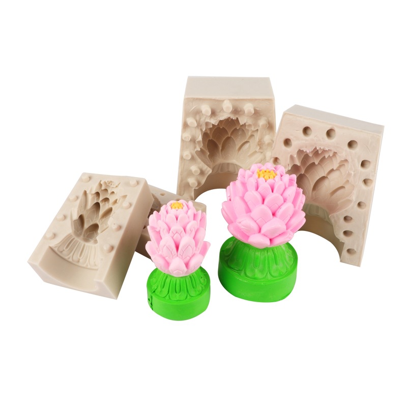 Fondant herramienta loto pastel molde jabón molde mantequilla olla caliente material base silicona molde vela herramienta